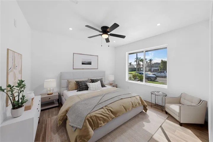 ADU- bedroom- virtually staged