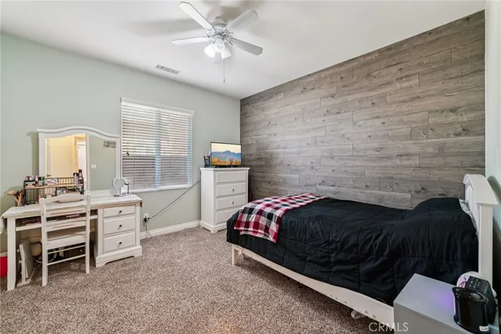 Bright bedroom with plenty of space