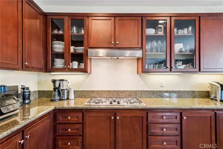 Open kitchen with generous counter space