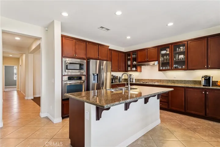 Open kitchen with generous counter space