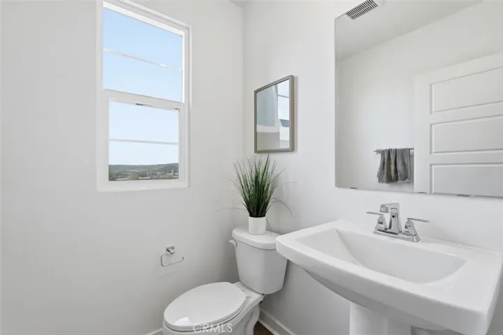 Powder room on second floor