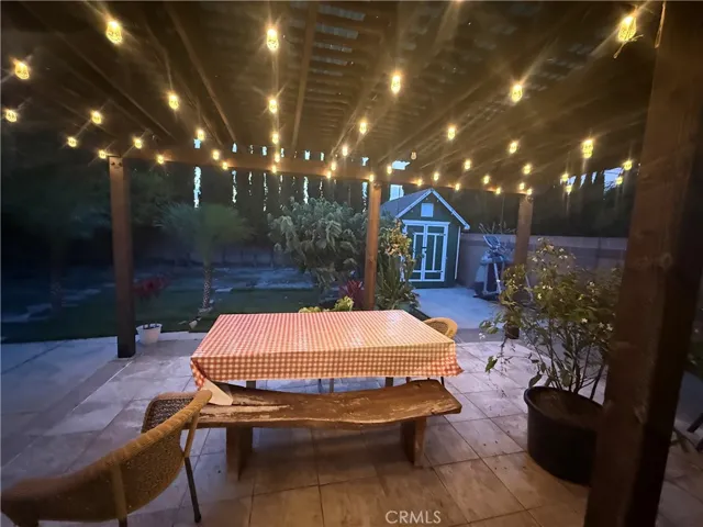 Large Patio at night time