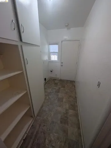 Water Heater and storage in Laundry Area
