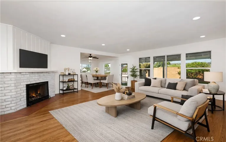 Living room has been virtually staged