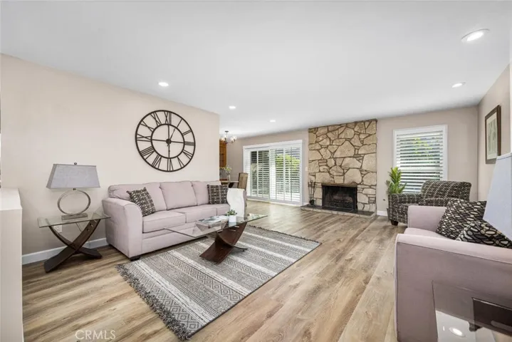 Semi open concept living area