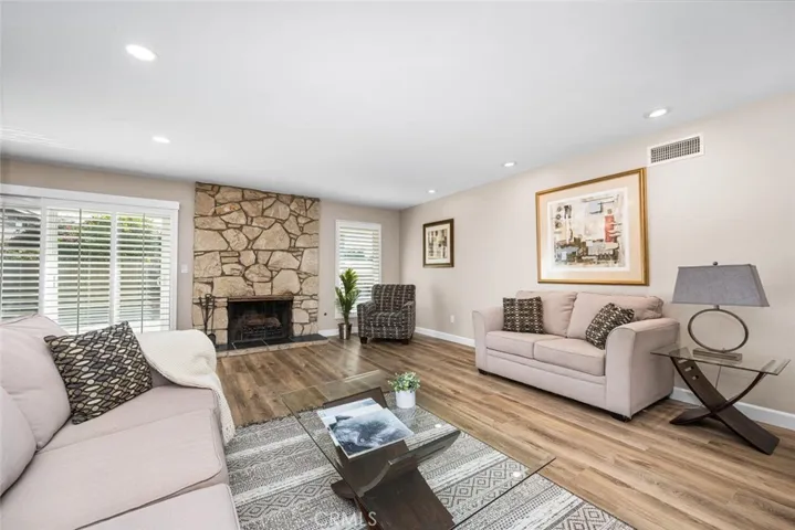Semi open concept living area