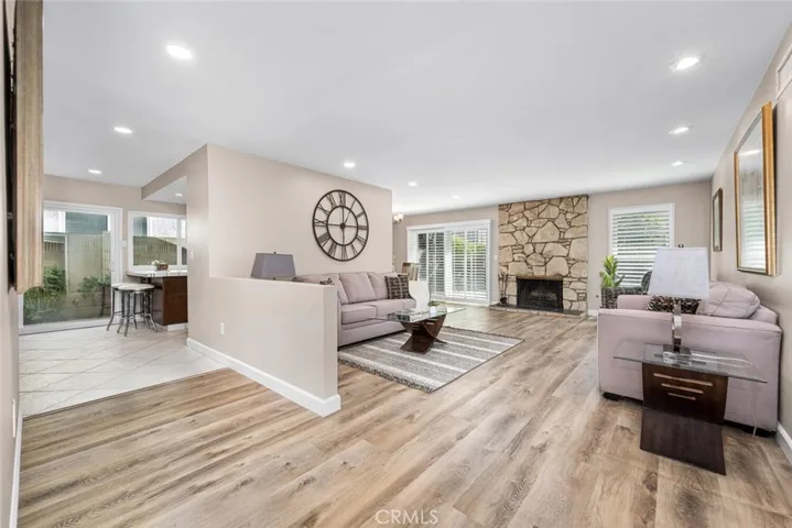 Semi open concept living area