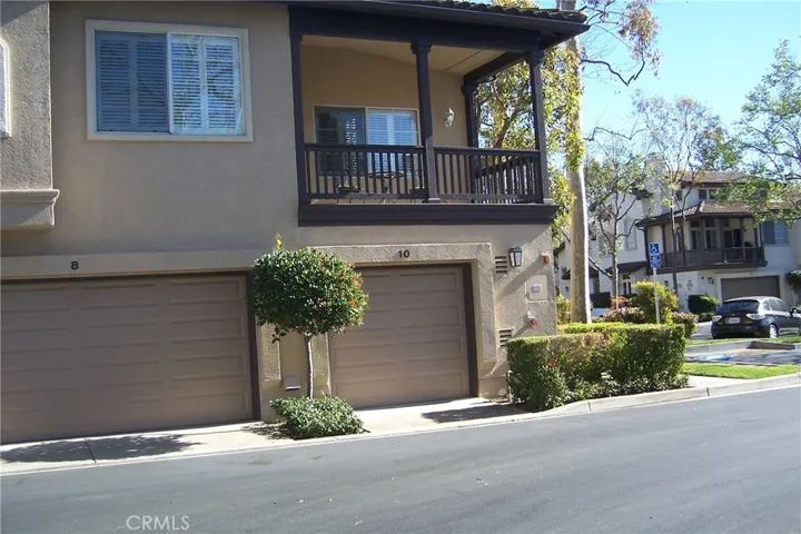 Private balcony with attached garage
