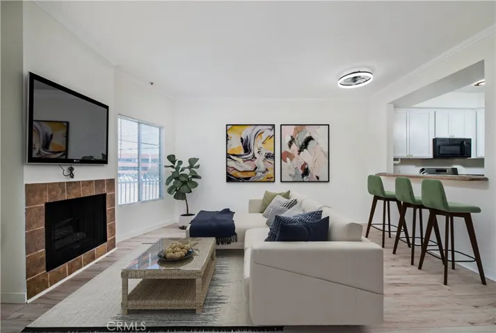 Virtually staged Living Room
