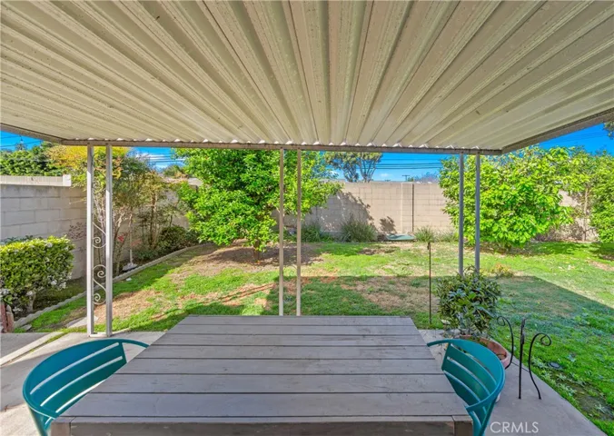Backyard w/ patio cover