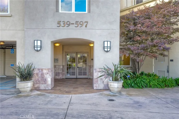 Secure entry with intercom communication.