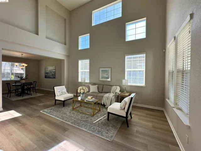Living room featuring wood finished floors