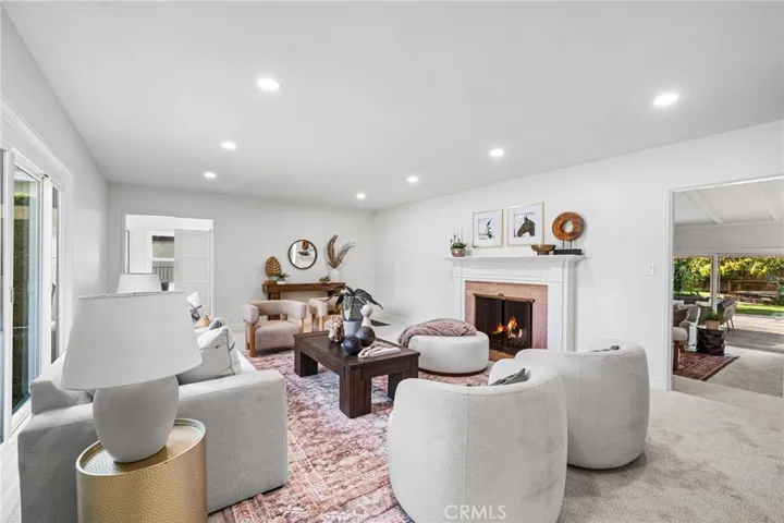 Fireplace is digitally enhanced. gas line is capped