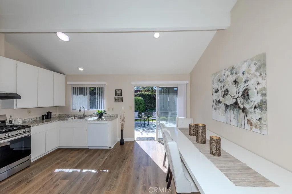 Large full size table in kitchen