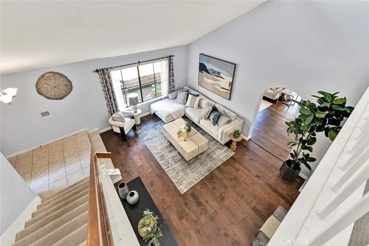Overlooking Living Room from Upstairs Hallway