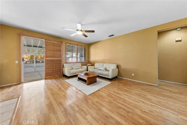 Laminate flooring in the main living.