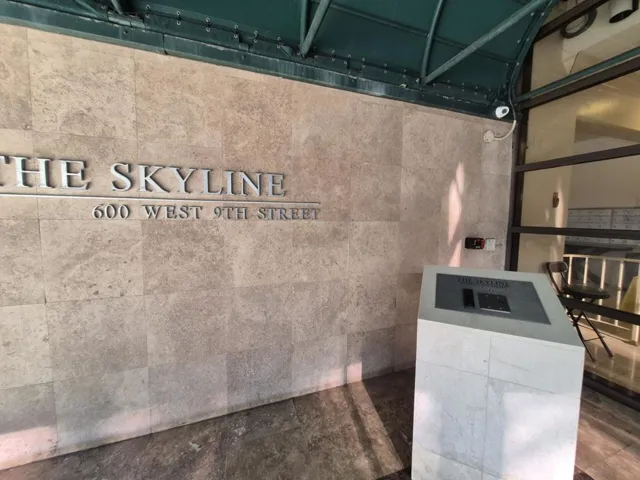 Front entrance podium