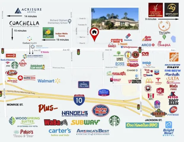 Indio Business  Map