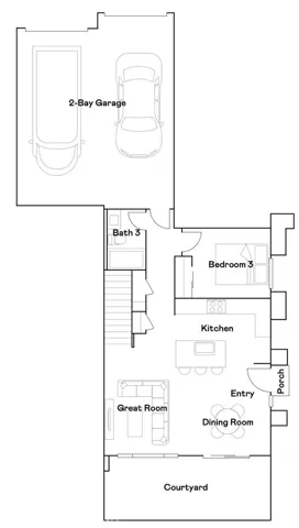 Residence 3 - Level 1 floorplan