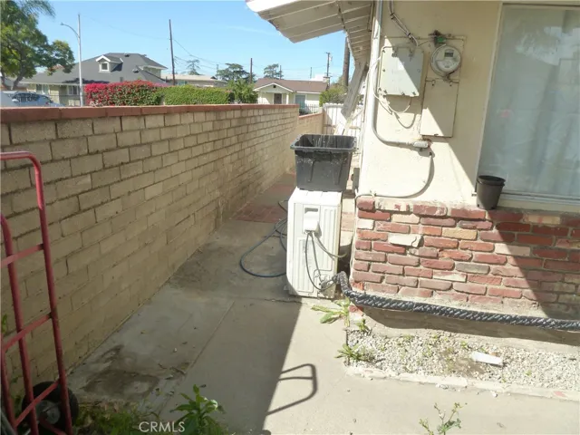 Back yard with A/C