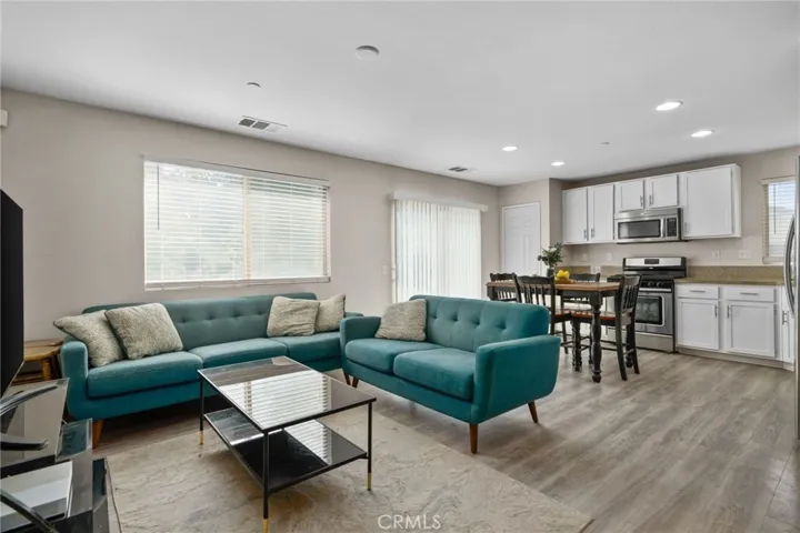 Open concept livingroom, dining and kitchen