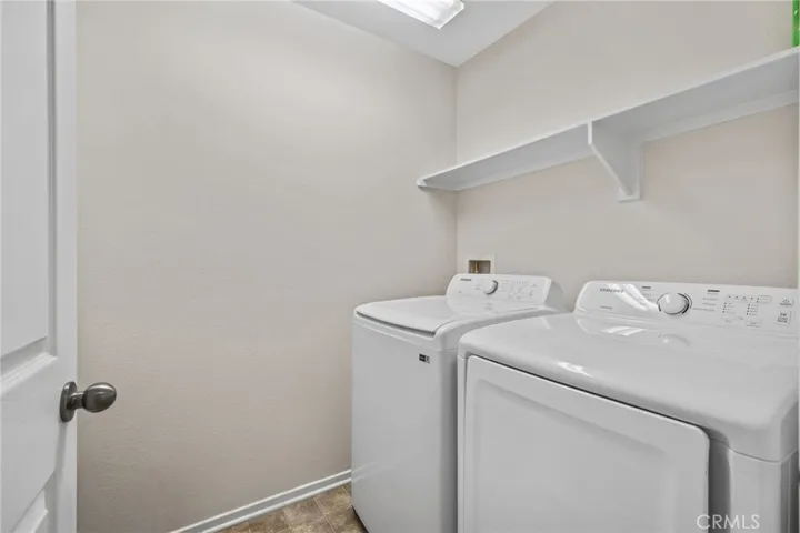 Convenient and spacious inside laundry room
