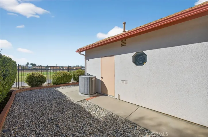 storage closet at side of house