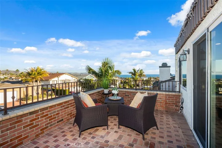 Patio outdoor living. 
Slider glass door access.