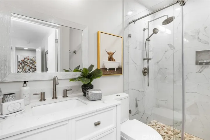 Ensuite bathroom freshly appointed