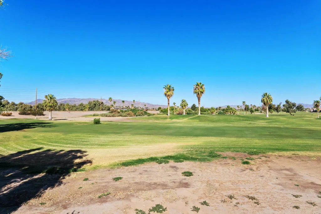 golf view from rear yard