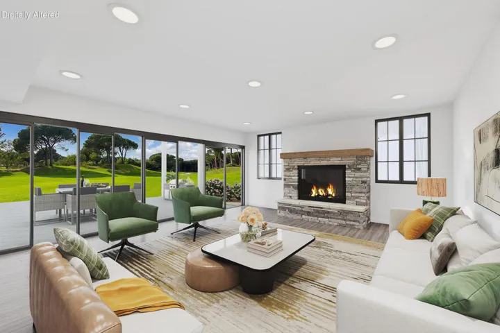 AI renovated living room