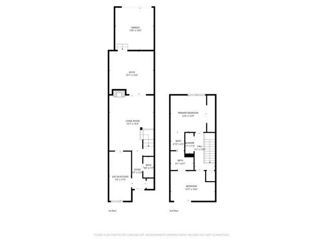 2 story with 2 car garage and enclosed patio