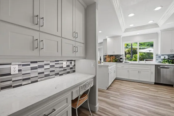 Desk area off kitchen