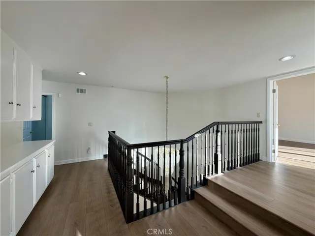 hallway with storage