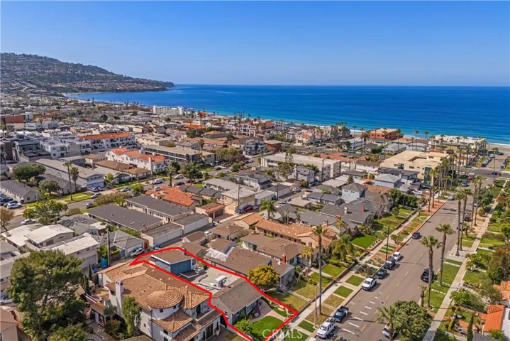 Aerial view of ocean and Palos Verdes Estates