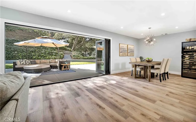 Living room open to backyard