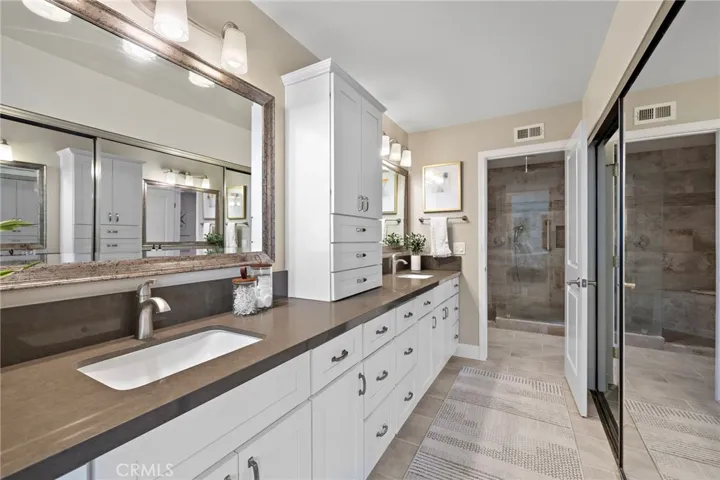 Large primary bathroom.
