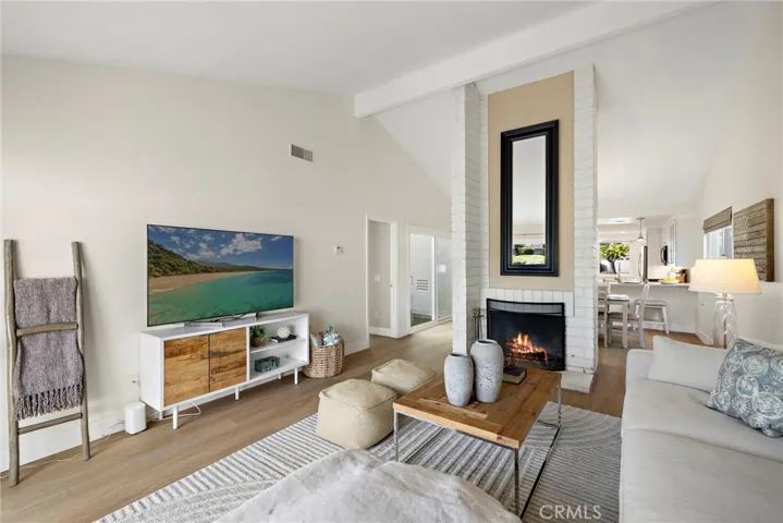 Cozy fireplace for cold days.