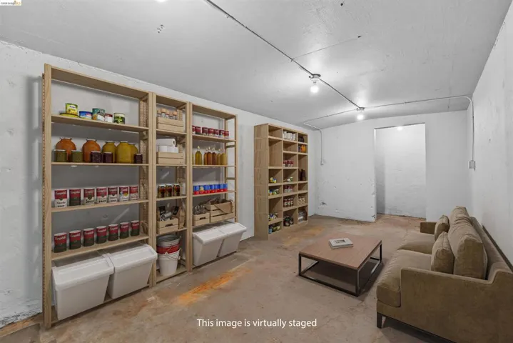 Sitting room with concrete floors