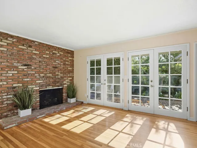 large family room w/firplace and French doors!