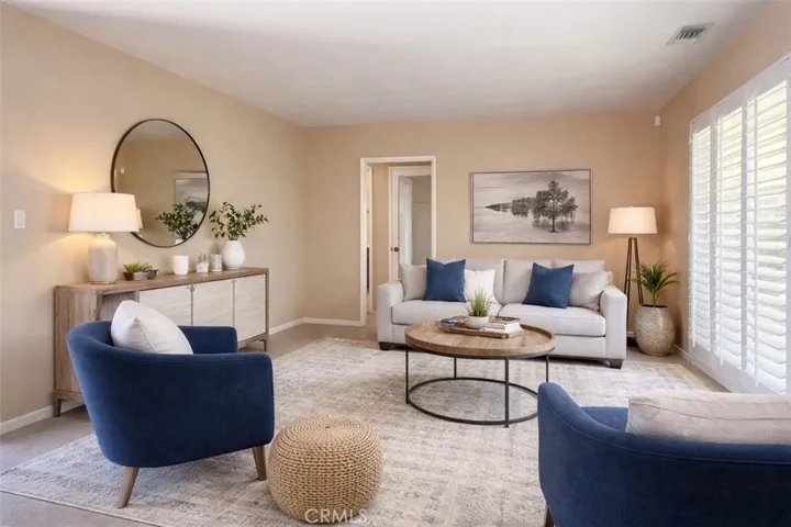 Virtually staged Living Room