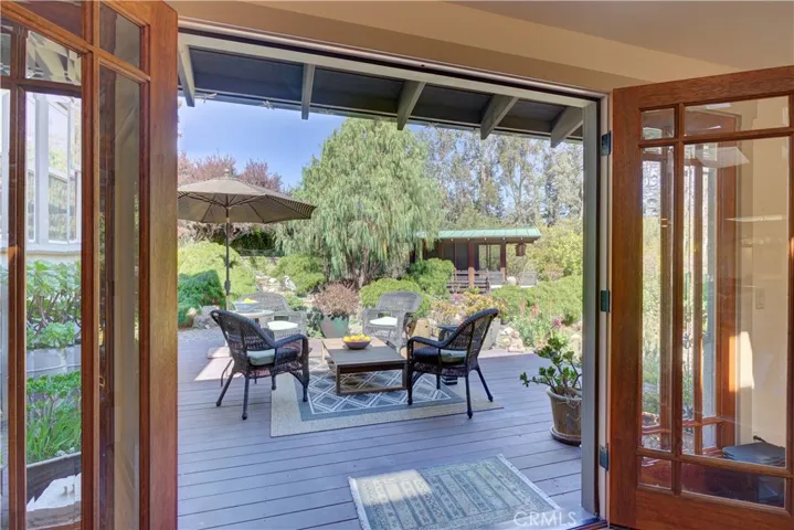 Doors to side deck & Tea House