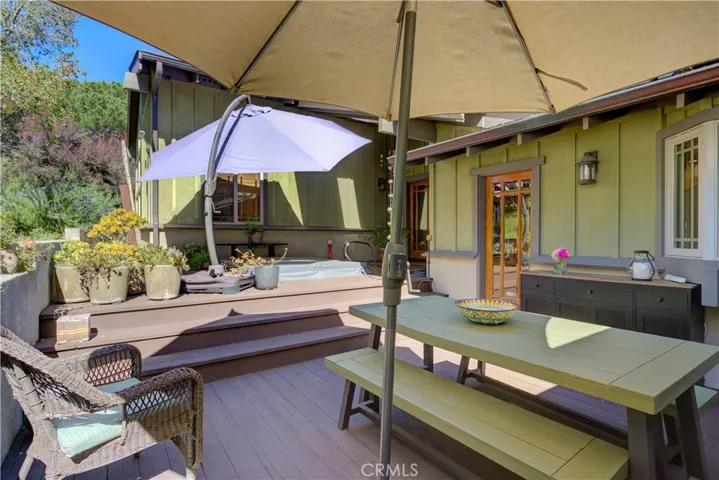BBQ area & spa off kitchen area
