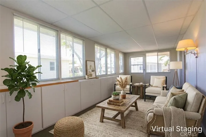 Virtually staged sun room
