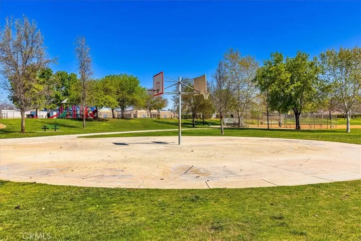 Basket ball court in neighborhood park.