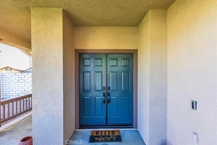 Double door covered entry.  Come on in.
