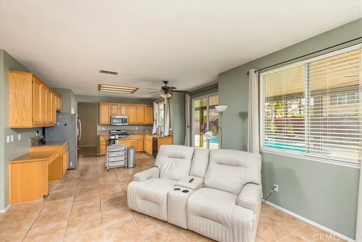 Family room adjoins kitchen.  Will accommodate large sectional for large families.
