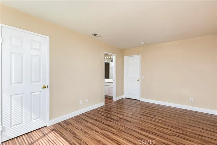 Bedroom with adjoining bath.