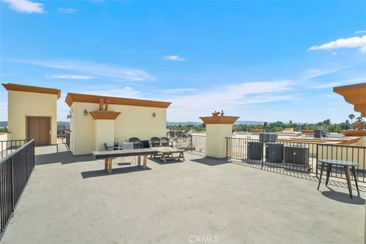 Rooftop with chairs and tables