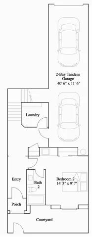 Residence 2 - level 1 floorplan